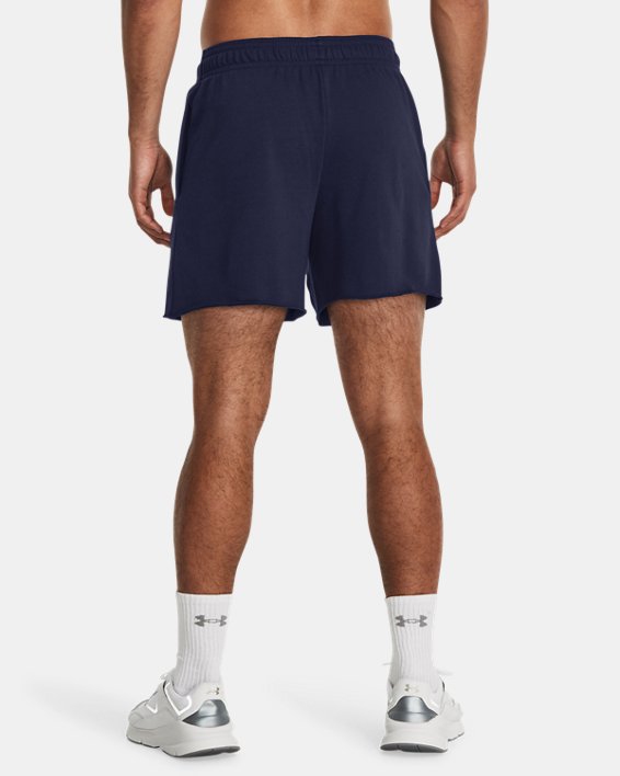 Men's UA Rival Terry 6" Shorts in Blue image number 1